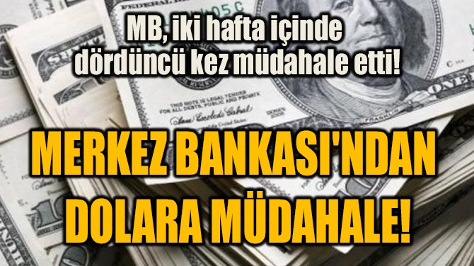 MERKEZ BANKASI'NDAN  DOLARA MDAHALE!