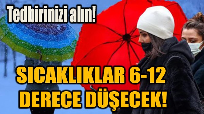 SICAKLIKLAR  6-12 DERECE DECEK!