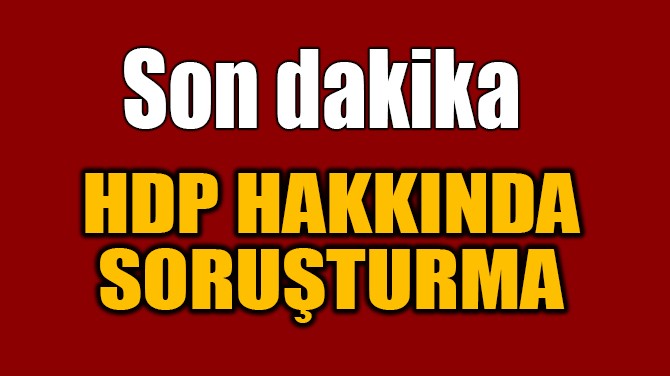 HDP HAKKINDA SORUTURMA