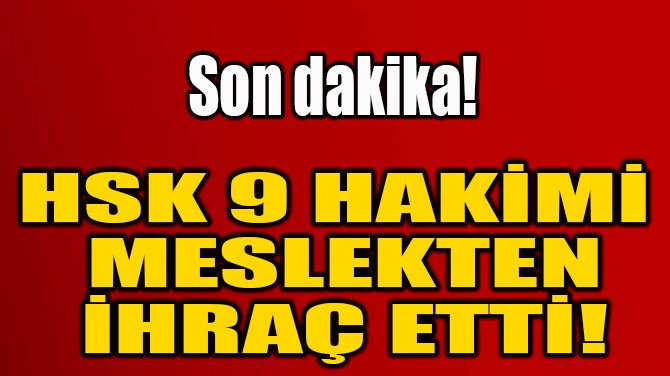 HSK 9 HAKM  MESLEKTEN  HRA ETT! 