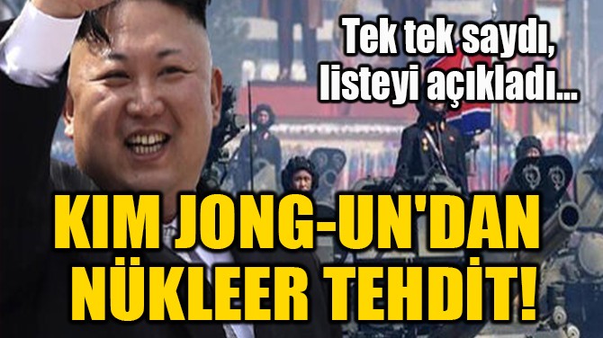 KIM JONG-UN'DAN  NKLEER TEHDT! 