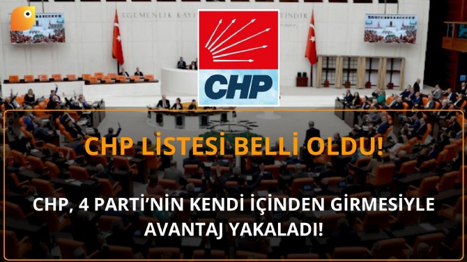 CHP LİSTESİ BELLİ OLDU!