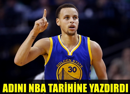 GOLDEN STATEN YILDIZ BASKETBOLCUSU STEPHEN CURRY NBA'DE REKOR KIRARAK MVP SELD!..