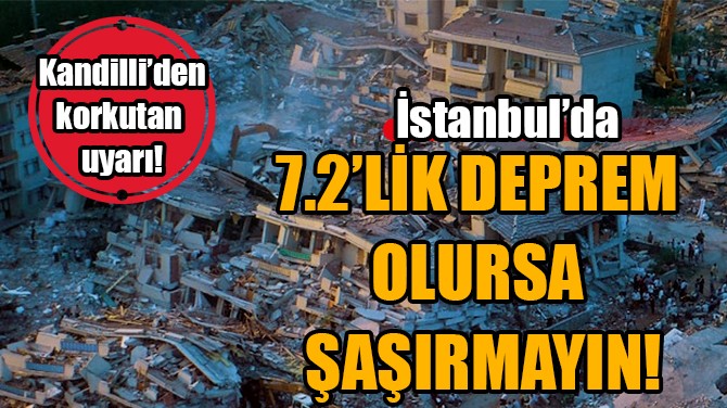 İSTANBUL'DA 7.2'LİK DEPREM OLURSA ŞAŞIRMAYIN!