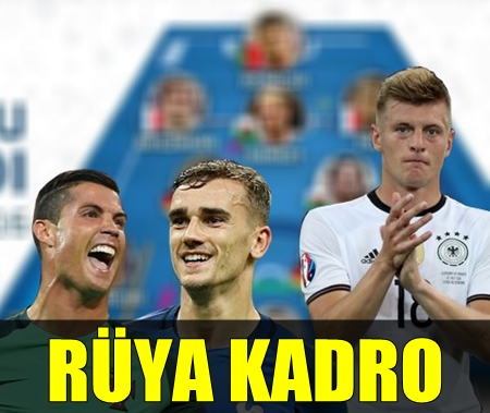 YILDIZLAR GED!.. UEFA, EURO 2016'NIN 'EN Y 11'N AIKLADI!.. TE RYA KADRO!..