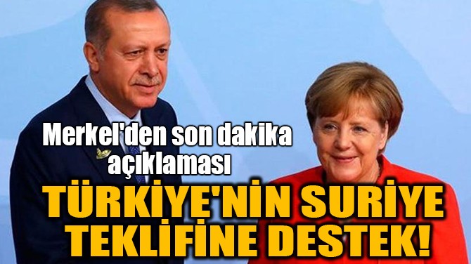 TÜRKİYE'NİN SURİYE TEKLİFİNE DESTEK!