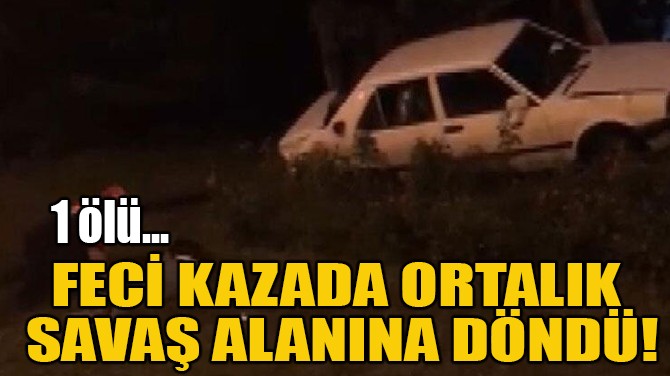 FECİ KAZADA ORTALIK SAVAŞ ALANINA DÖNDÜ!