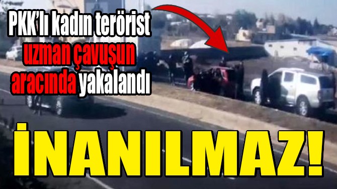 PKK'LI KADIN UZMAN AVUUN ARACINDA YAKALANDI!