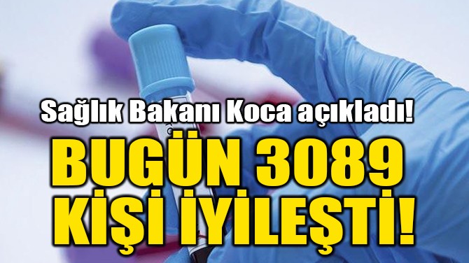 BUGÜN 3089 KİŞİ İYİLEŞTİ!