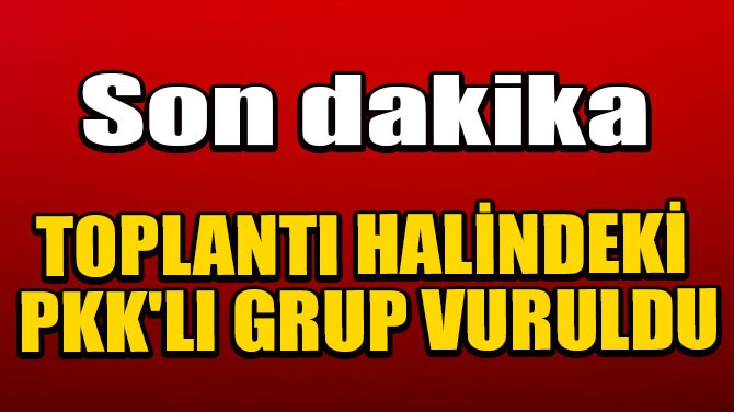 TOPLANTI HALNDEK PKK'LI GRUP VURULDU