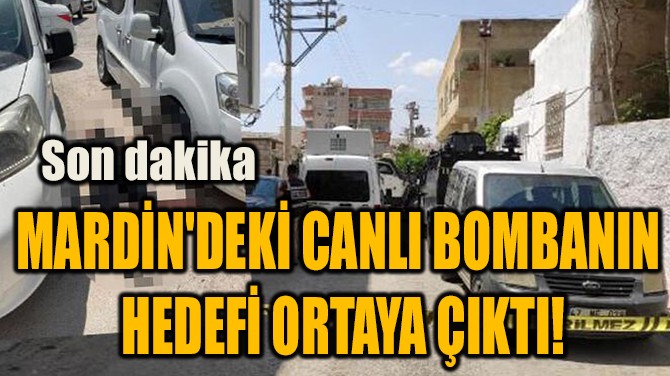 MARDİN'DEKİ CANLI BOMBANIN  HEDEFİ ORTAYA ÇIKTI!
