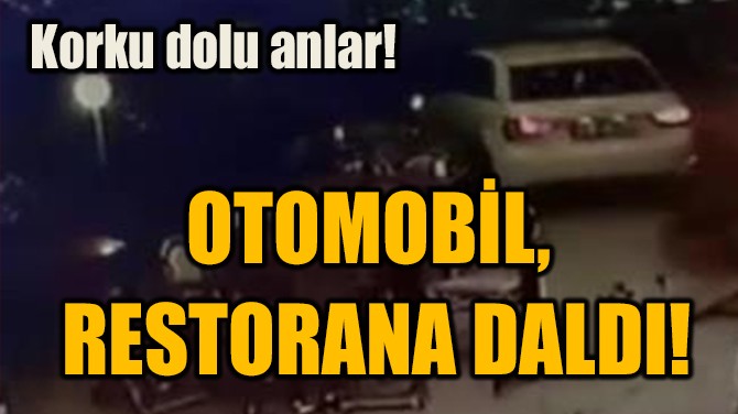 OTOMOBİL,  RESTORANA DALDI!